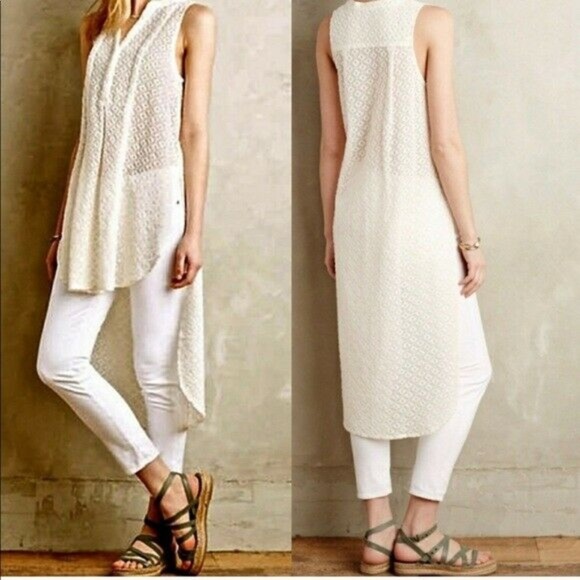 Anthropologie Tops - Anthropologie HD In Paris Embroidered Panel Tunic